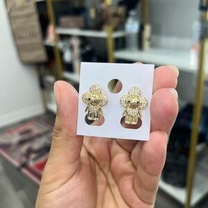 Elegant Gold and Silver Flower Earrings